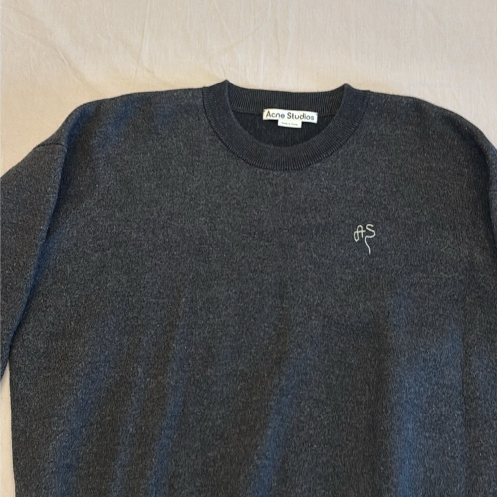 Acne Studios Dark Gray Crewneck Men's Sweater
